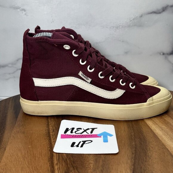 Vans Burgundy High-Top Athletic Shoes - Picture 3 of 10